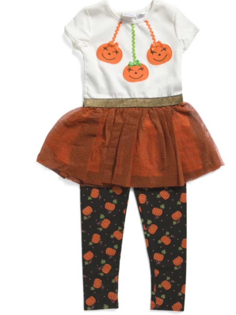 NWT BLUEBERI BOULEVARD Little Girls Holiday Tutu Dress & Leggings Set